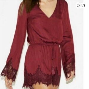 Kendall & Kylie Lace Maroon Romper Pac Sun Lace Shorts